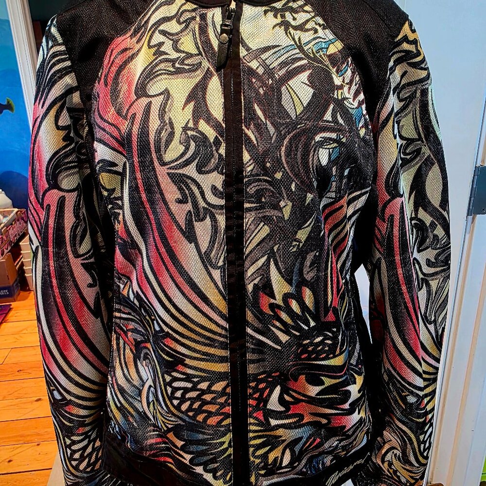 Harley Davidson Mesh Tattoo Overlay riding jacket Large